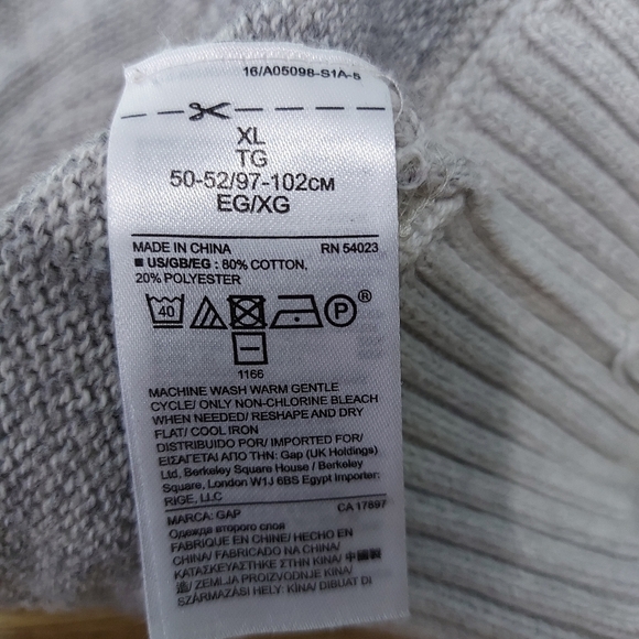 Gap XL Men's Light Grey Knit Sweater - Picture 5 of 7